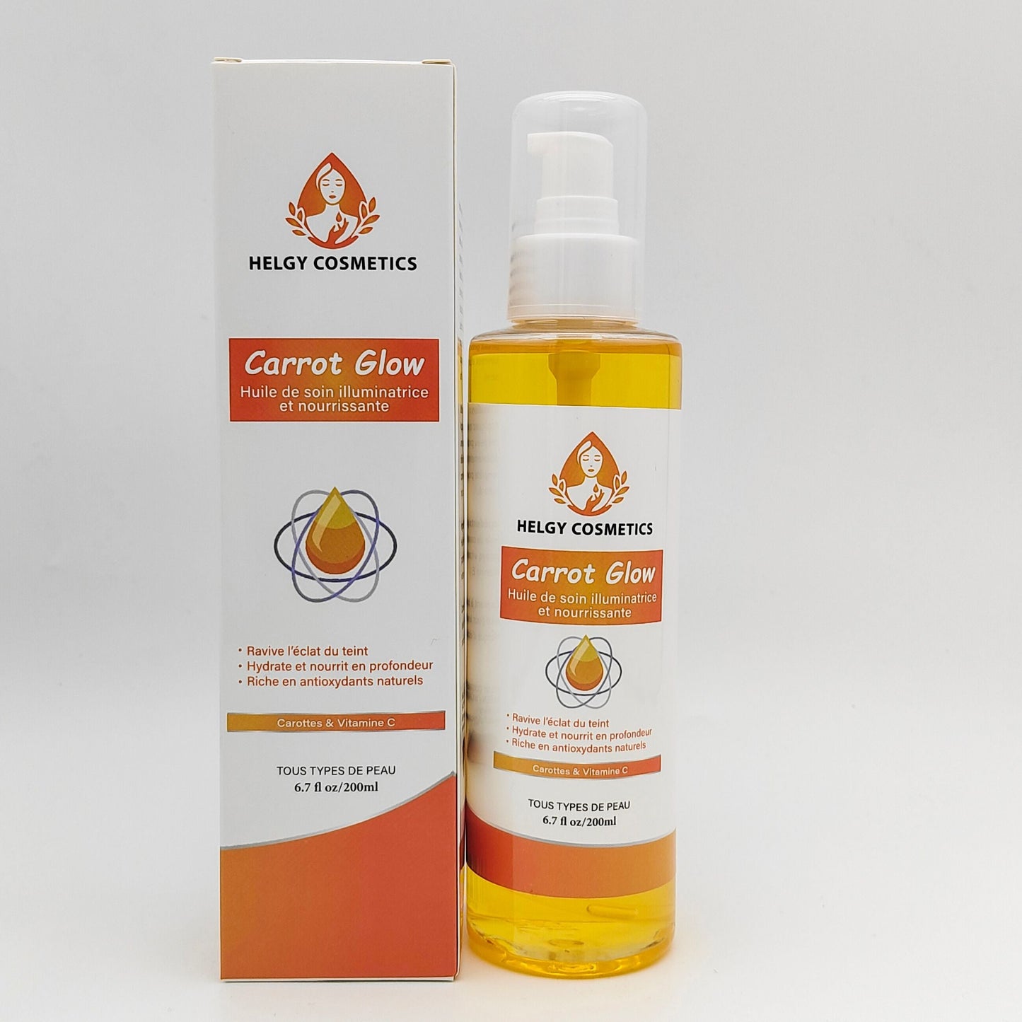 CARROT GLOW – Huile de Carottes - Huile de Soin Illuminatrice et Nourrissante