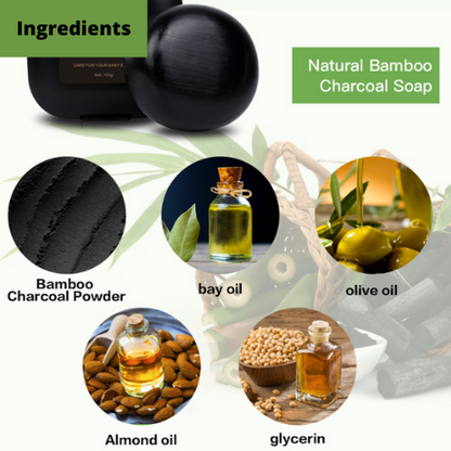 Schwarze Seife mit Bambuskohle 