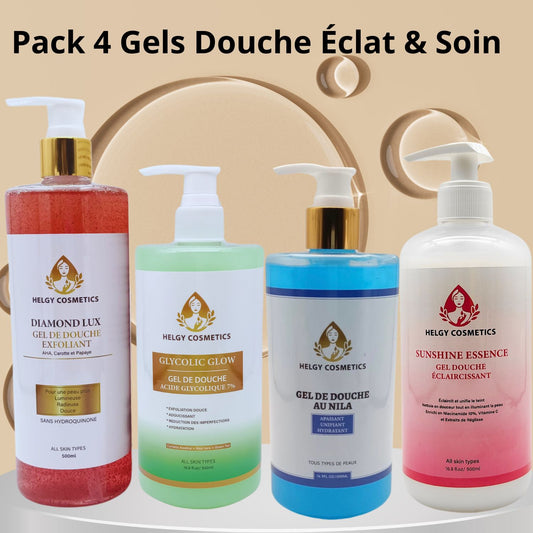 Pack 4 Gels Douche Éclat &amp; Soin